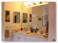 The master bath with two wash basin for him and her...