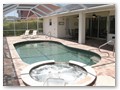 The pool deck extends over the entire width of the house and offers an additional 1,600 sq.ft. space.